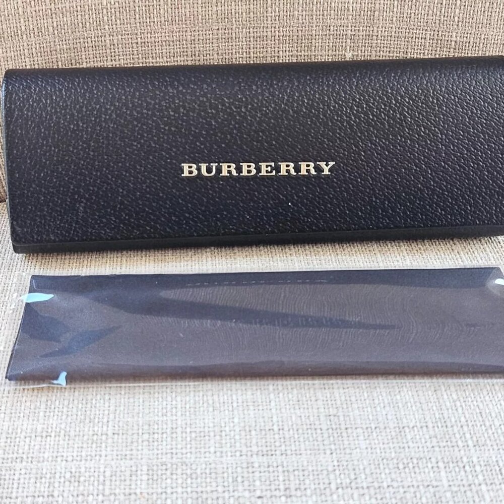 Burberry Glasses Case Black Hard Case with Dust Cleaner Authentic Case only